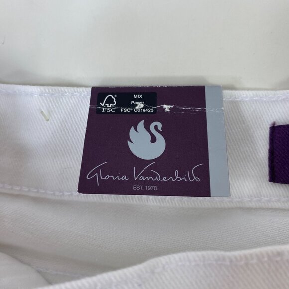Gloria Vanderbilt Womens Amanda White Denim Classic Rise Slimming Jeans Size 4P - Picture 6 of 9